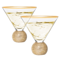 Diamond Studded Martini Glasses Set of 2-0