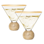 Diamond Studded Martini Glasses Set of 2-0