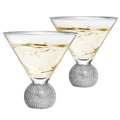 Diamond Studded Martini & Cocktail Glasses - Set of 2-0
