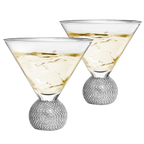 Diamond Studded Martini & Cocktail Glasses - Set of 2-0