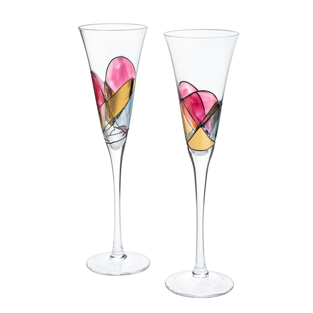 Artisanal Hand Painted Renaissance Romantic Stained Glass-0