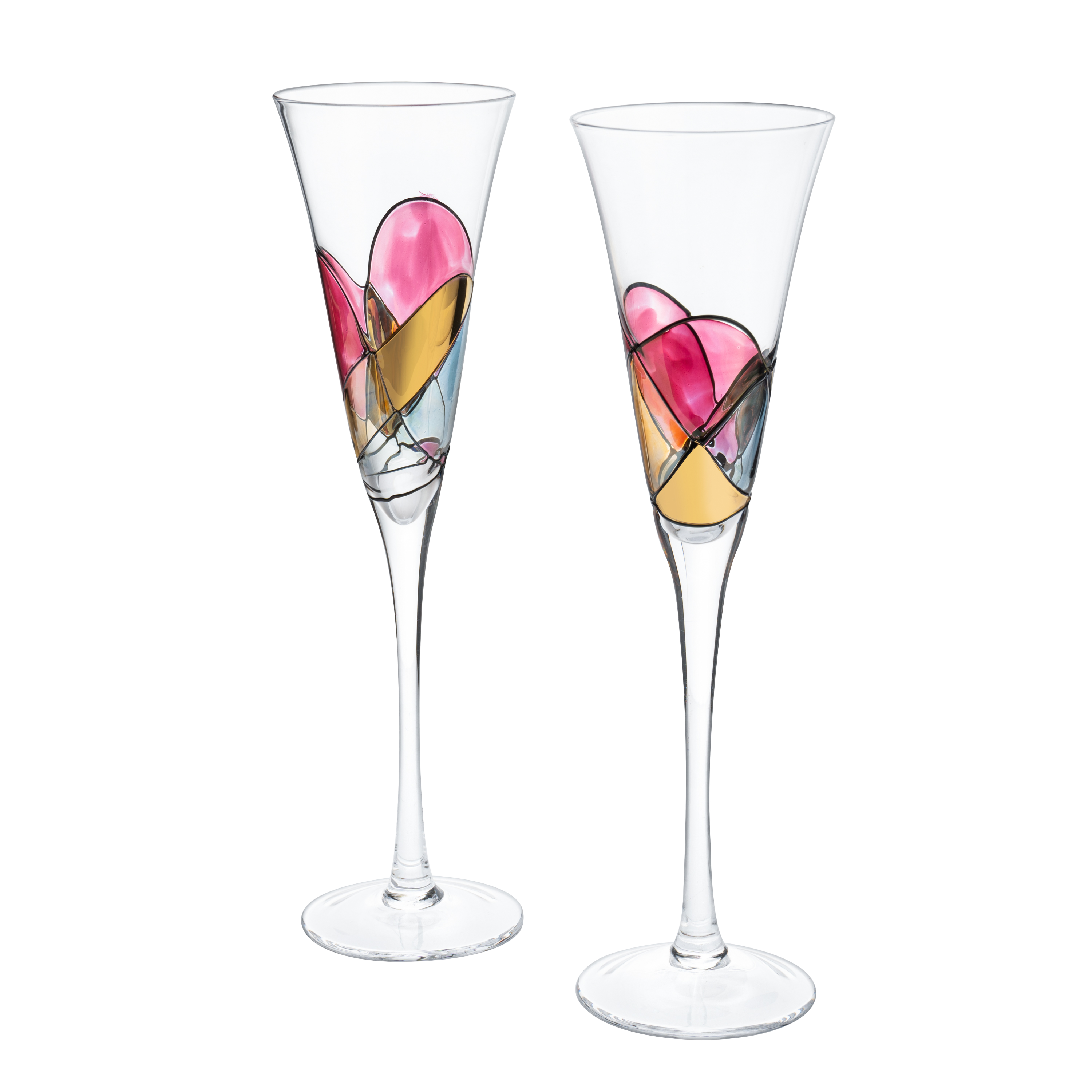 Artisanal Hand Painted Renaissance Romantic Stained Glass-0