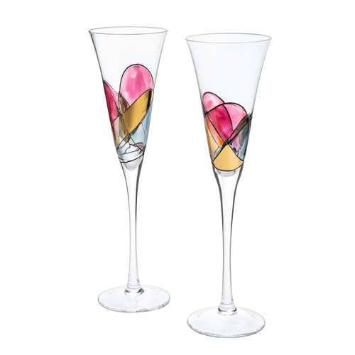 Artisanal Hand Painted Renaissance Romantic Stained Glass-0