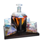 Diamond Iridescent Whiskey and Wine Decanter, 750ml-0