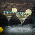 Mexican Margarita Hand Blown Glass - Set of 4 - Large 16oz-3