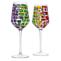 Renaissance Stained Glass Windows, (Stemmed Wine Glasses)-0