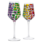 Renaissance Stained Glass Windows, (Stemmed Wine Glasses)-0