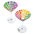 Renaissance Holiday Stained Glass Windows, (Martini Glasses)-0