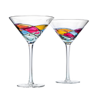 The Wine Savant Artisanal Hand Painted Stemless (Martini)