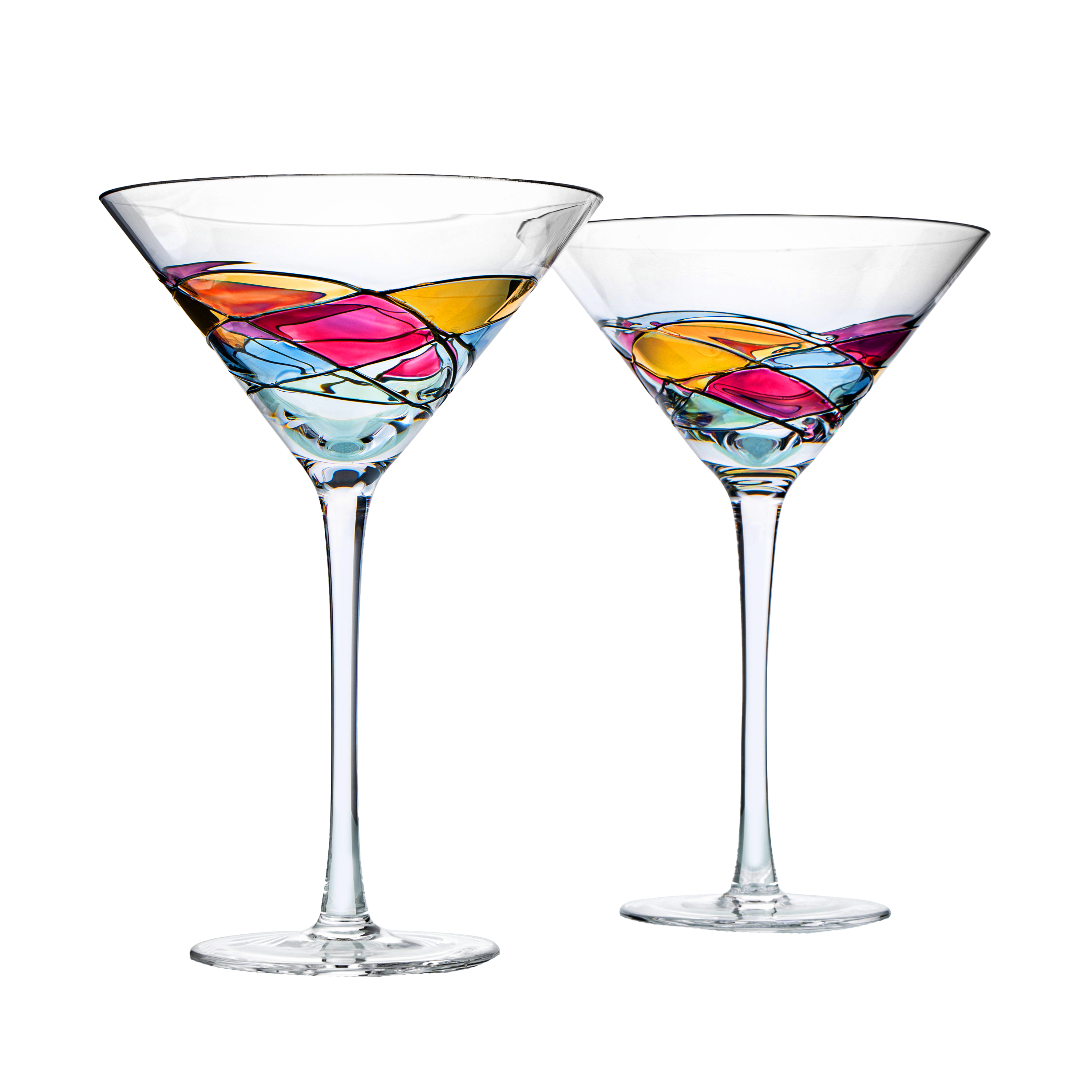 The Wine Savant Artisanal Hand Painted Stemless (Martini)