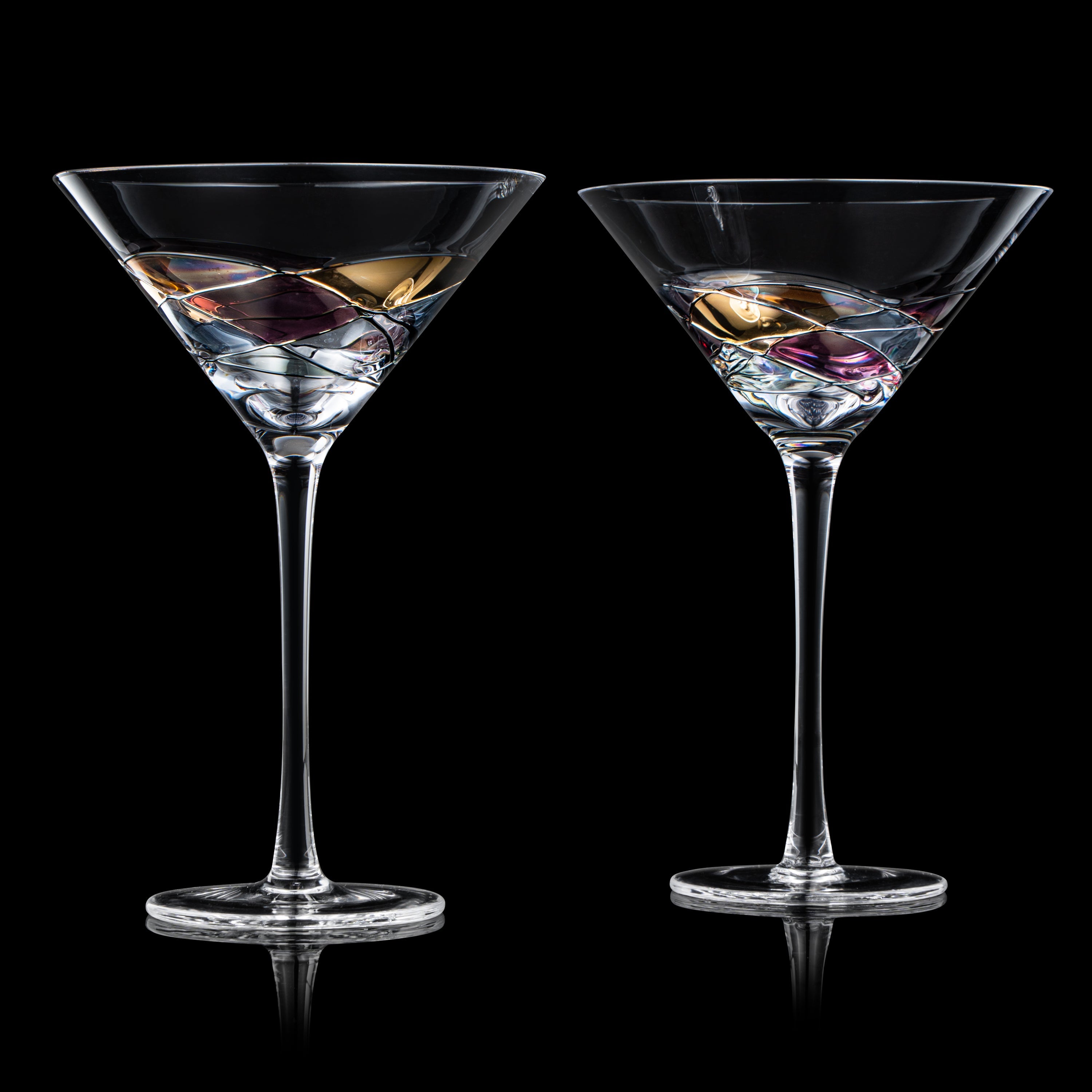 The Wine Savant Artisanal Hand Painted Stemless (Martini)