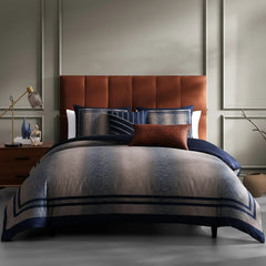 Bebejan Dark Blue Animal Prints 5 Piece Reversible Comforter Set