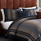 Bebejan Dark Blue Animal Prints 5 Piece Reversible Comforter Set