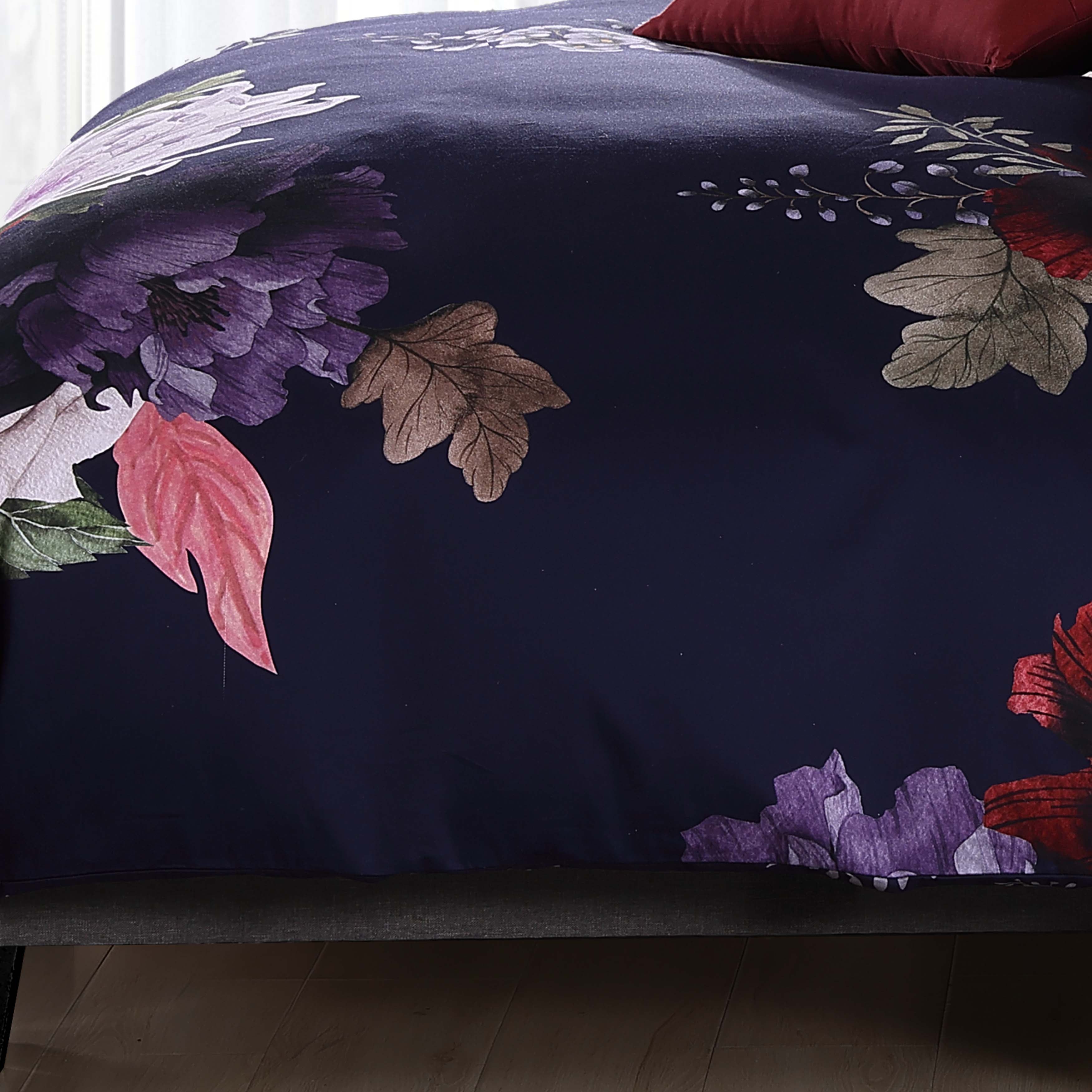 Bebejan Deep Purple Garden 5 Piece Reversible Comforter Set