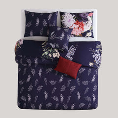 Bebejan Deep Purple Garden 5 Piece Reversible Comforter Set