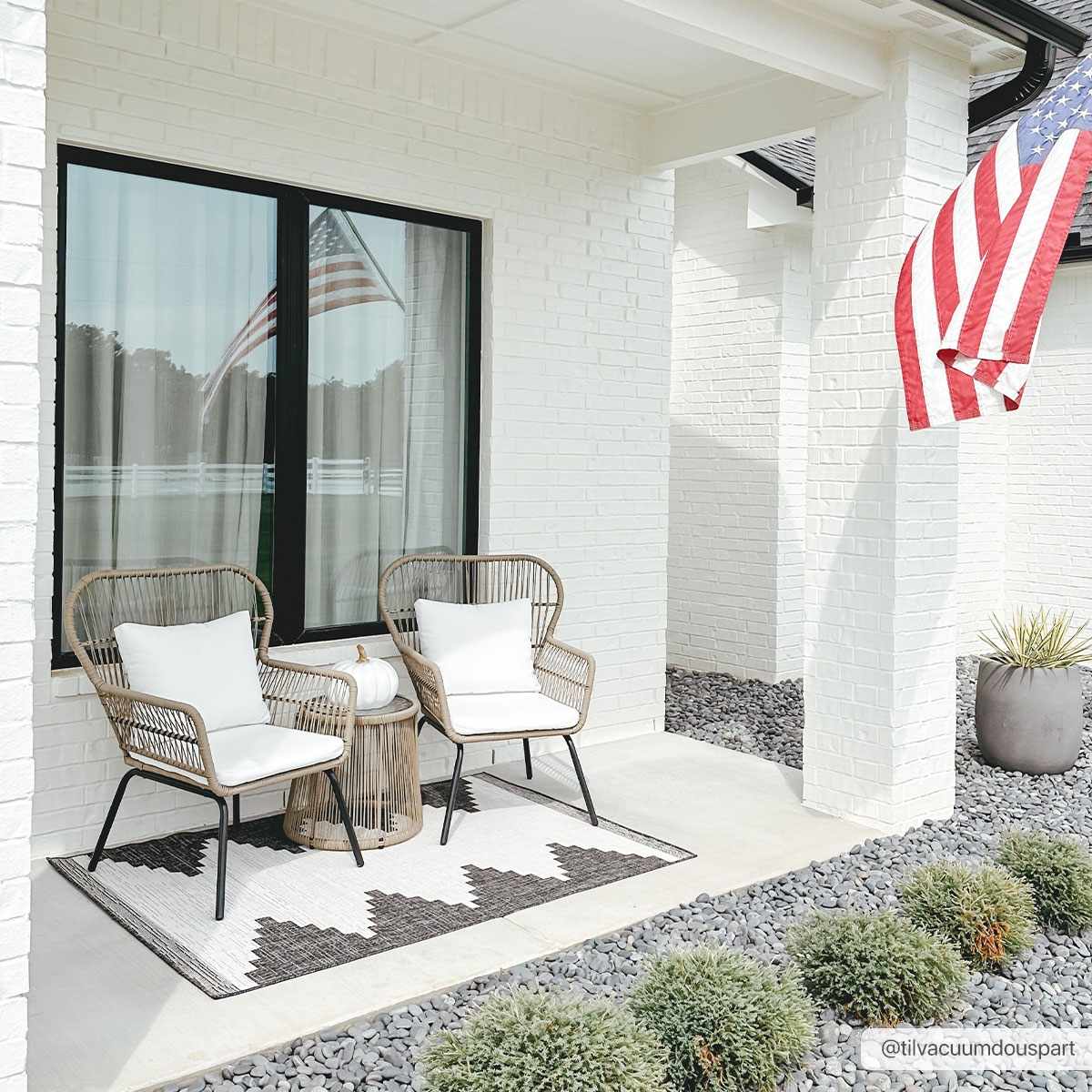 Flatweave Toena Geometric Performance Outdoor Rug