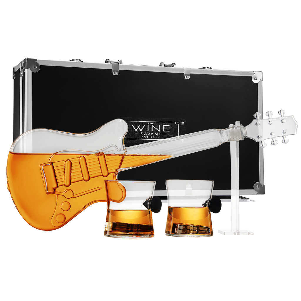 Electric Guitar Whiskey & Wine Decanter with 2 Pick-0