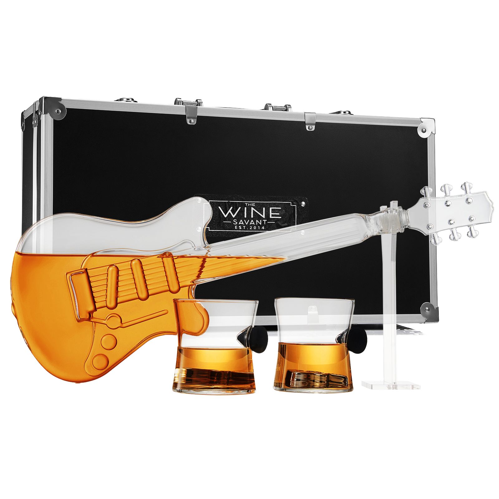 Electric Guitar Whiskey & Wine Decanter with 2 Pick-0