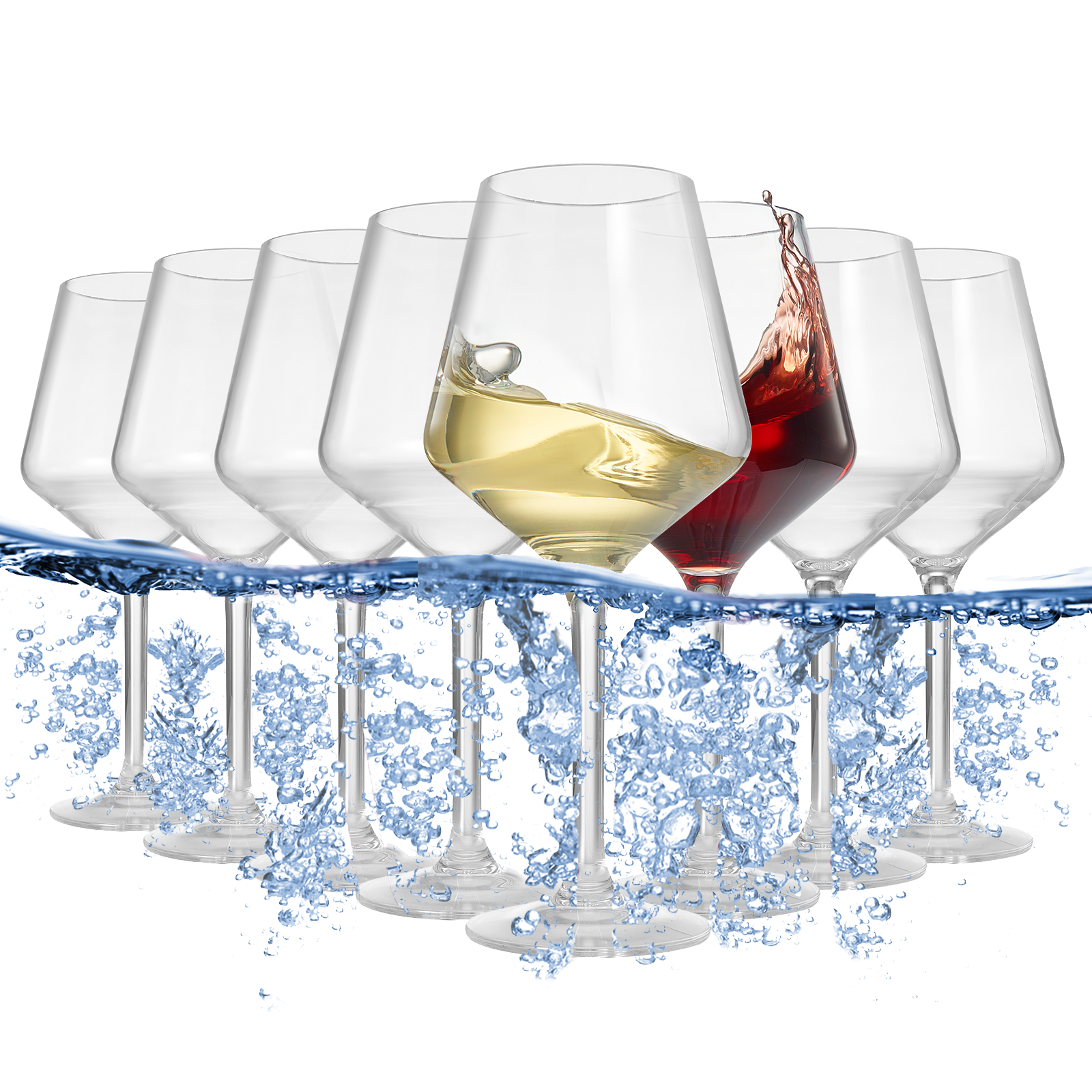 Floating Wine Glasses for Pool (18 Oz | Set of 8)-0