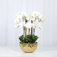 Faux Orchid Centerpiece Arrangement - 24"-5