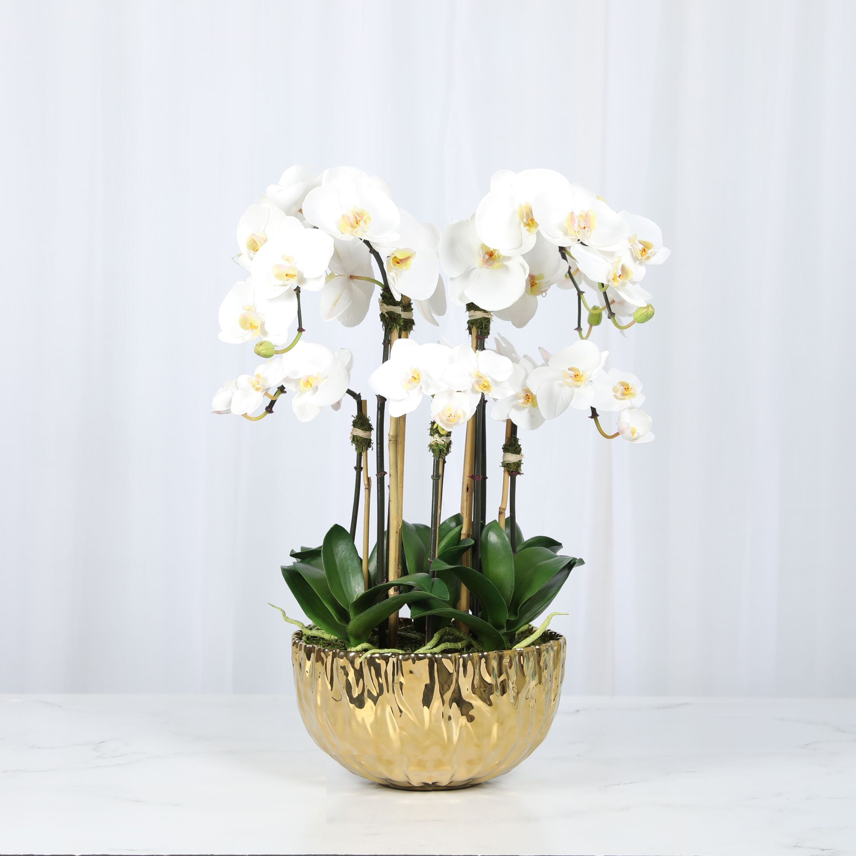 Faux Orchid Centerpiece Arrangement - 24"-5