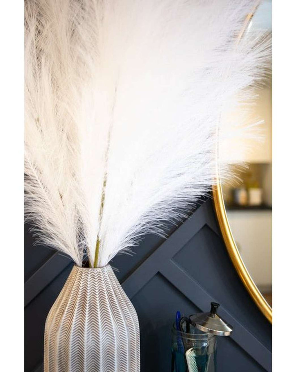 White Faux Pampas Grass-4