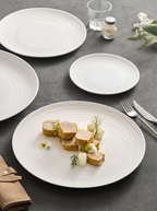 Minimalist Line Pattern Ceramic Dinner Plate – 7.5" / 10.5" / 13" / 14"-4