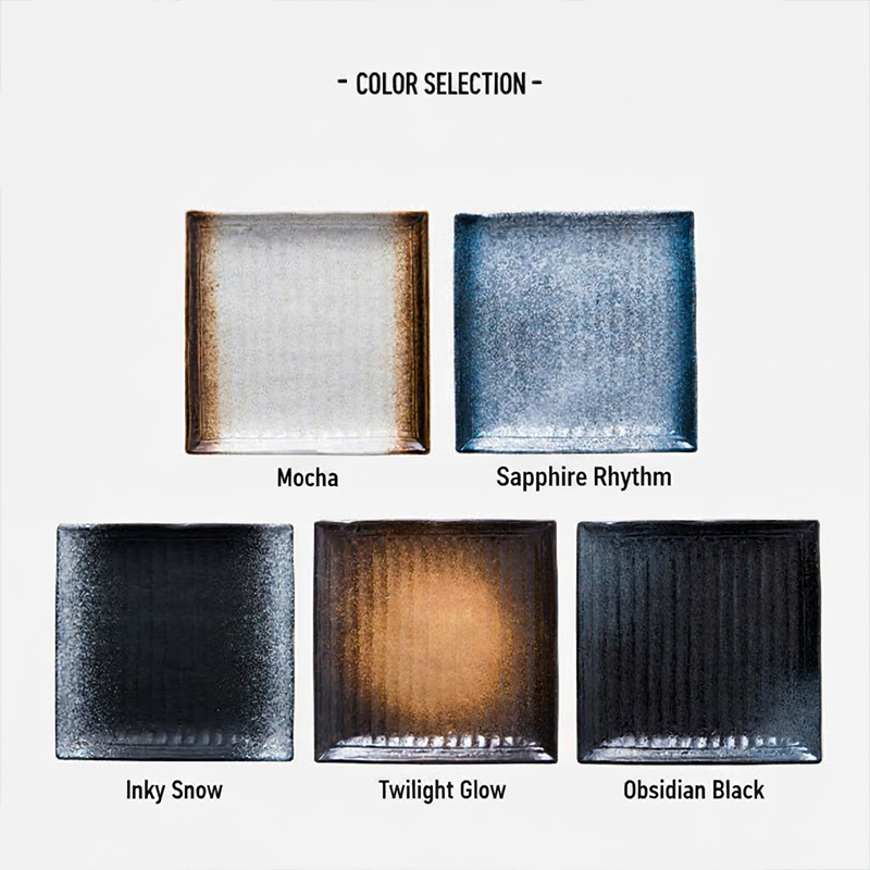 Textured Square Presentation Plate — Modern Fine Dining Statement Piece-4