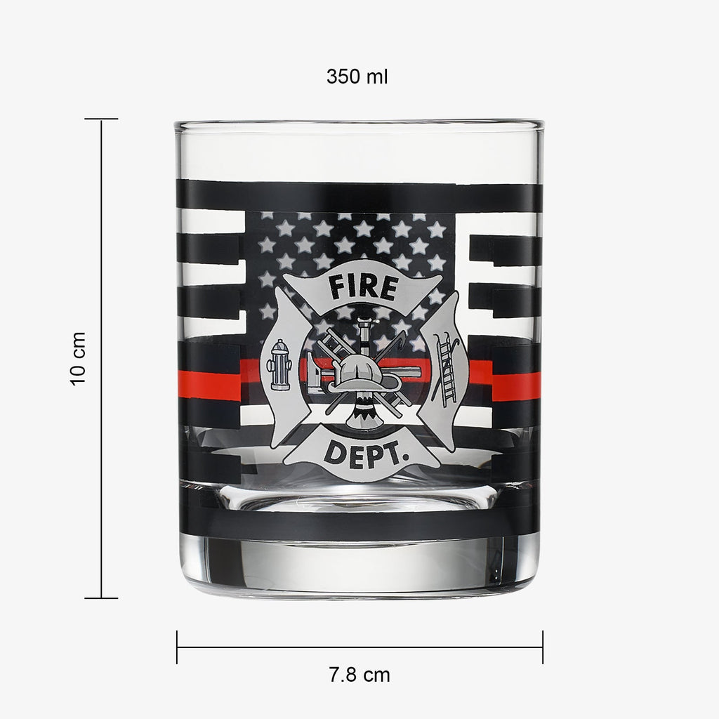 Firefighter Whiskey Glasses | Set of 2 | 12 OZ-3
