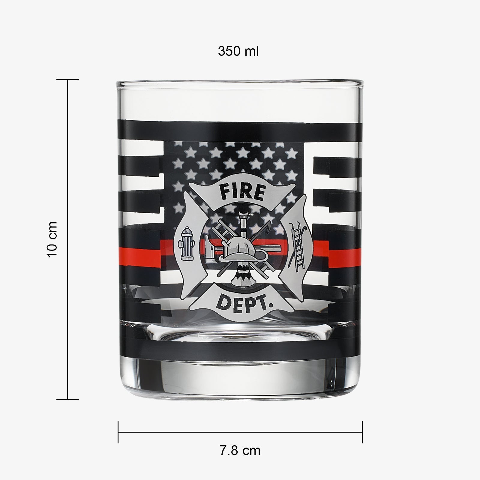 Firefighter Whiskey Glasses | Set of 2 | 12 OZ-3