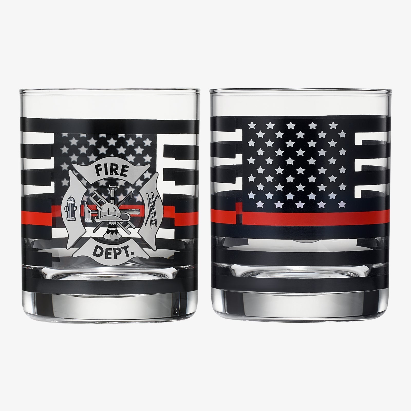 Firefighter Whiskey Glasses | Set of 2 | 12 OZ-1