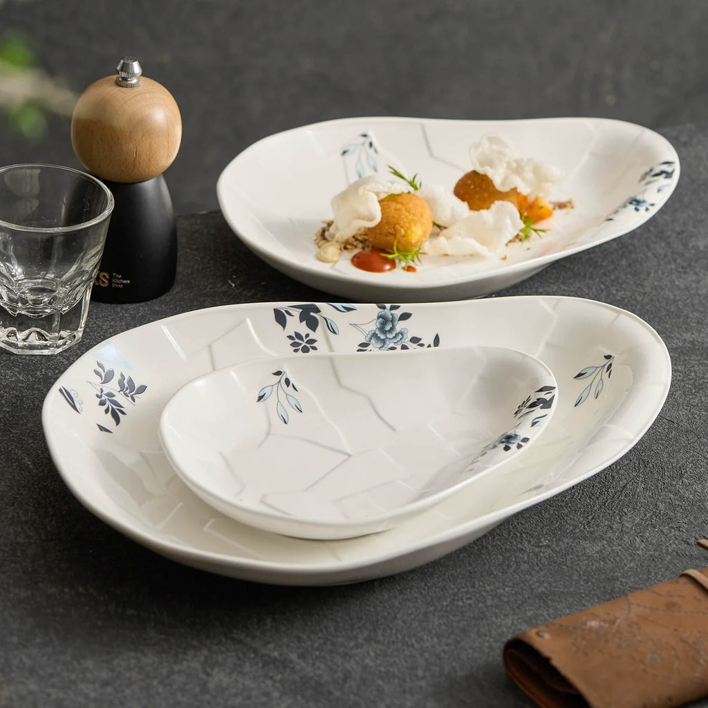 Flowform Porcelain Plate — Inspired by Natural Motion and Cracked Earth-3