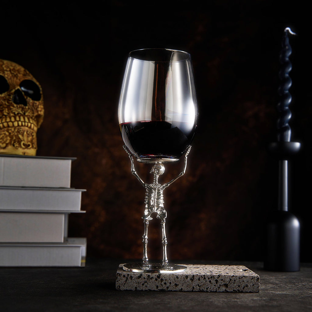 Stemmed Skeleton Wine Glass | SINGLE | 19oz-1