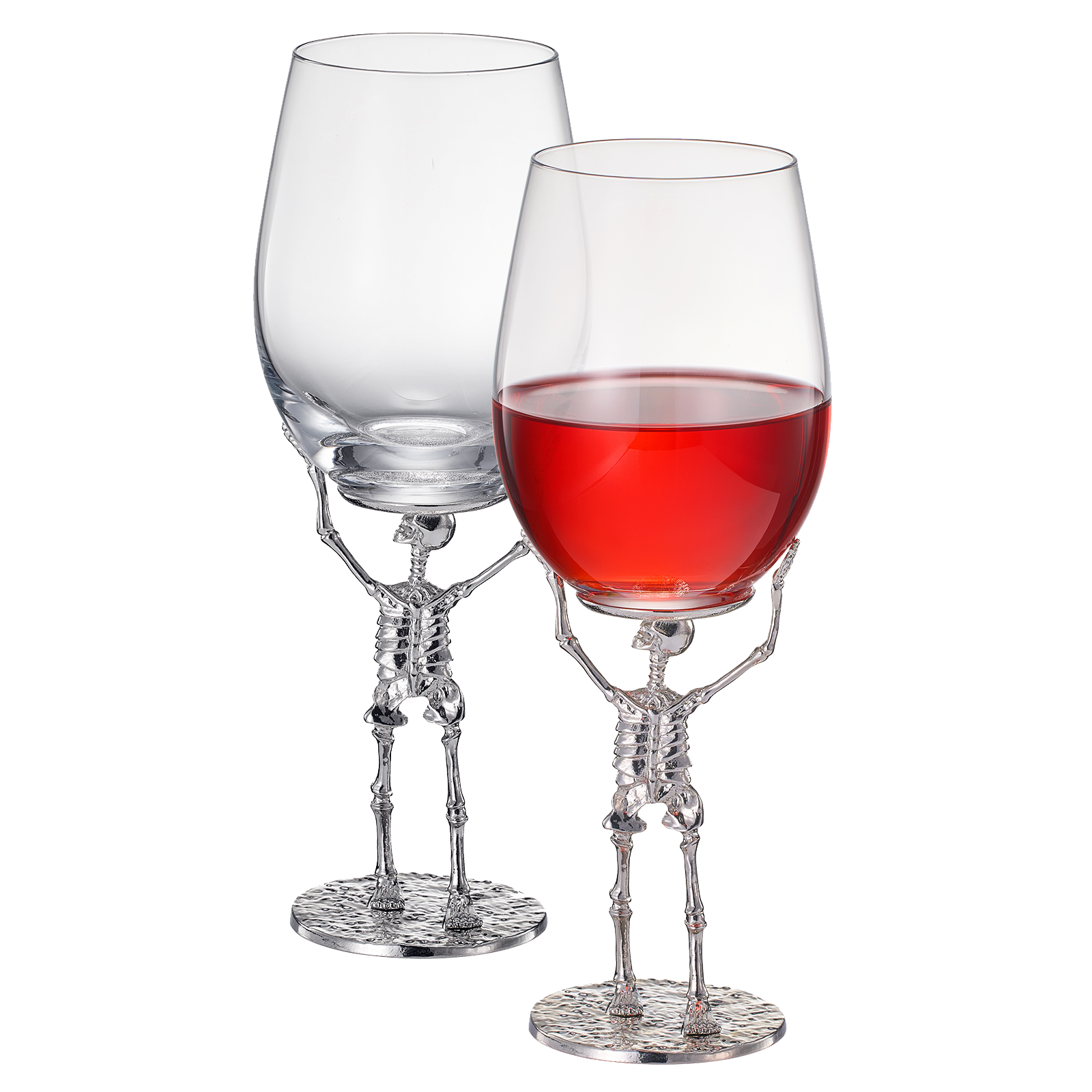 Stemmed Skeleton Wine Glass | Set of 2 | 19oz-0