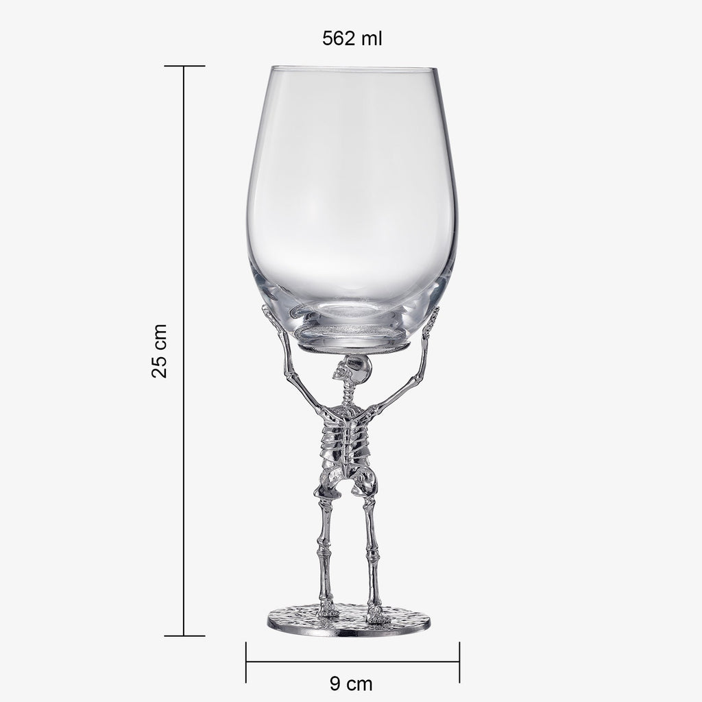 Stemmed Skeleton Wine Glass | SINGLE | 19oz-2