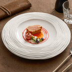 Double-Layer Ripple Porcelain Dinner Plate — Art in Every Curve-0