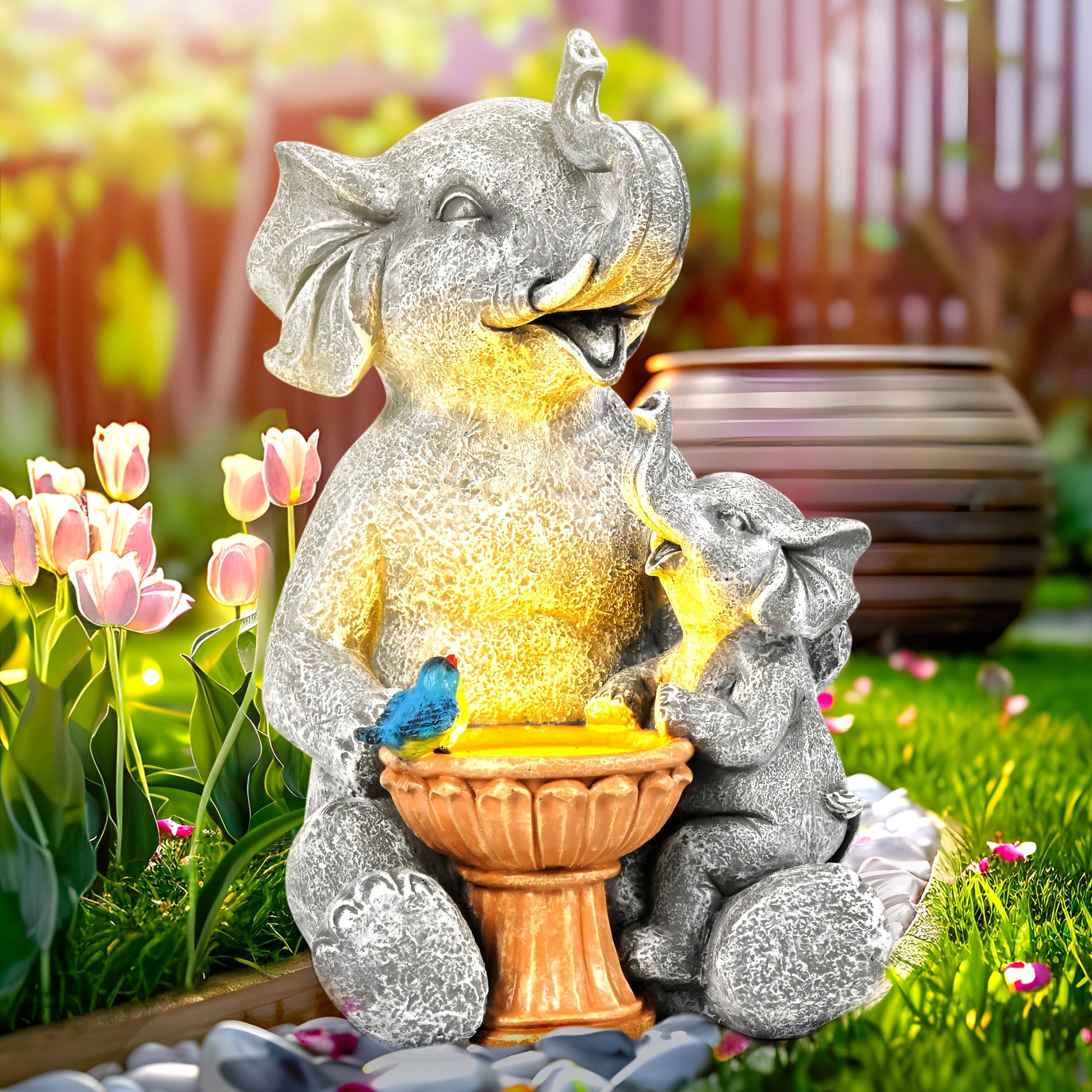 Gigalumi Solar Loving Elephant Yard Decoration (1 Pack)-0