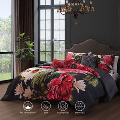 Bebejan Flower Garland 5 Piece Reversible Comforter Set