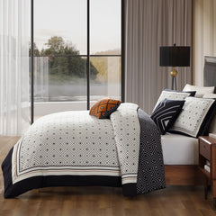 Bebejan Geometric Black & White 5 Piece Reversible Comforter Set