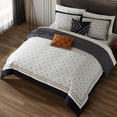 Bebejan Geometric Black & White 5 Piece Reversible Comforter Set