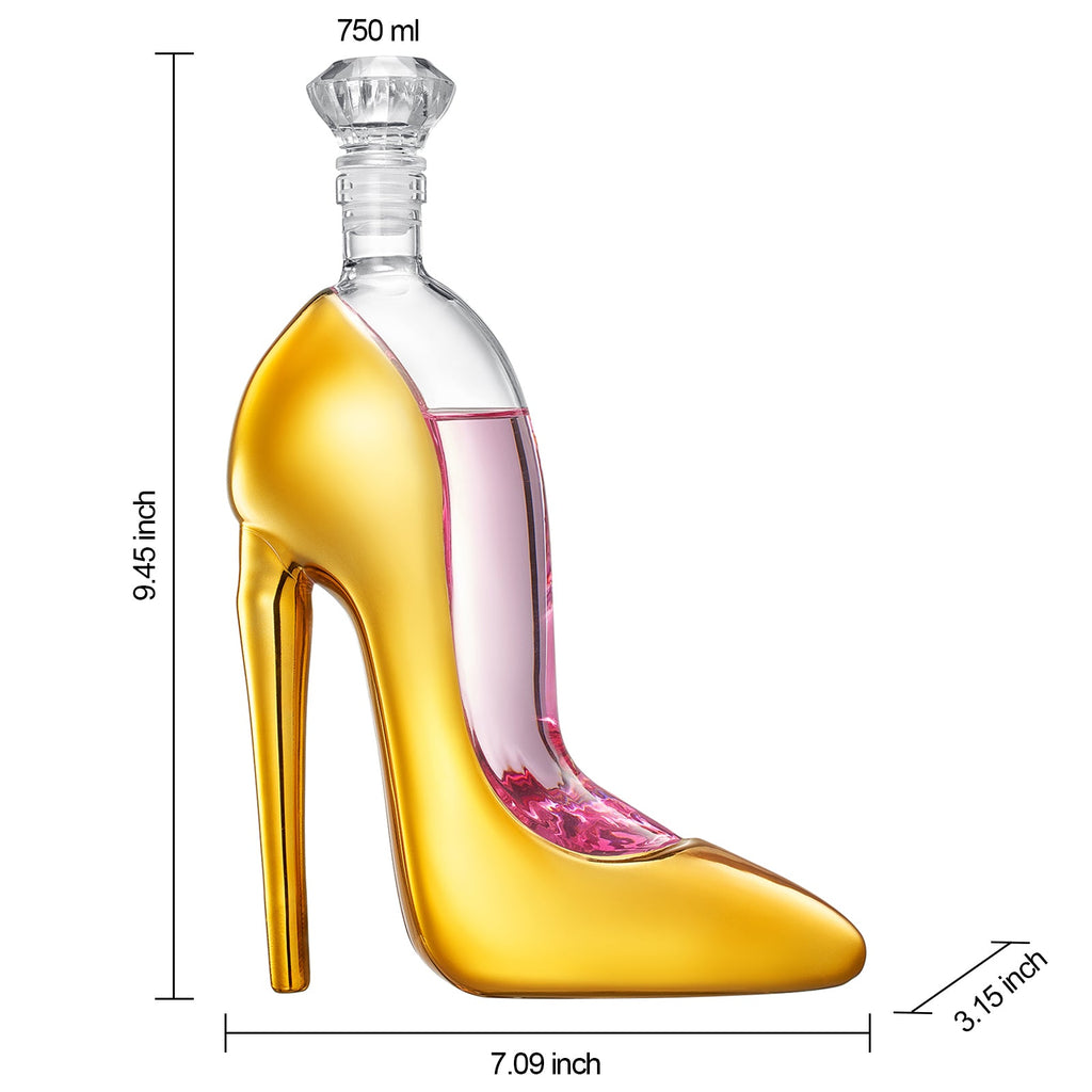 Gold Heel Stiletto High Heels Shape Decanter Whiskey and Wine Decanter-2