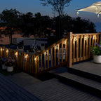 Gigalumi Crackle Glass Outdoor Hanging Lanterns Set (4 Pack)-3