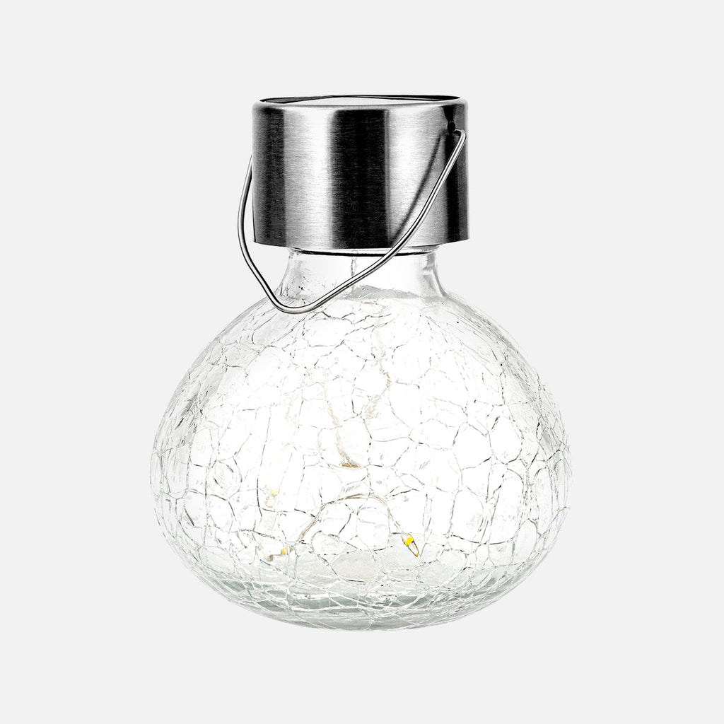 Gigalumi Crackle Glass Outdoor Hanging Lanterns Set (4 Pack)-0