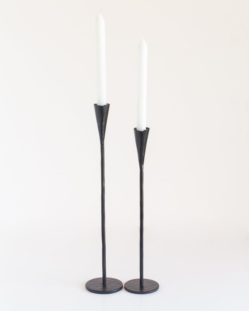 Phoenix Hand-Forged Iron Candle Stands | Set of 2-0