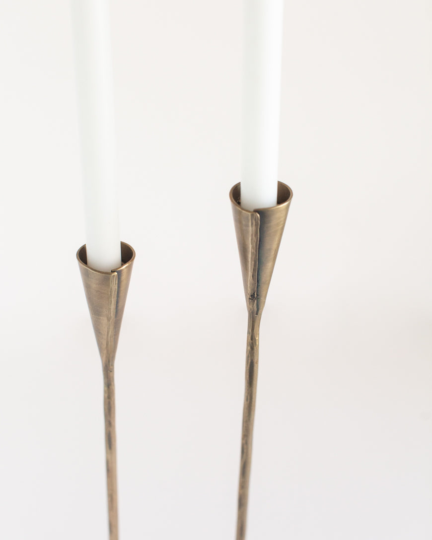 Phoenix Hand-Forged Iron Candle Stands | Set of 2-4