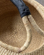 Handwoven Ghana Kettle Basket with Handle-3