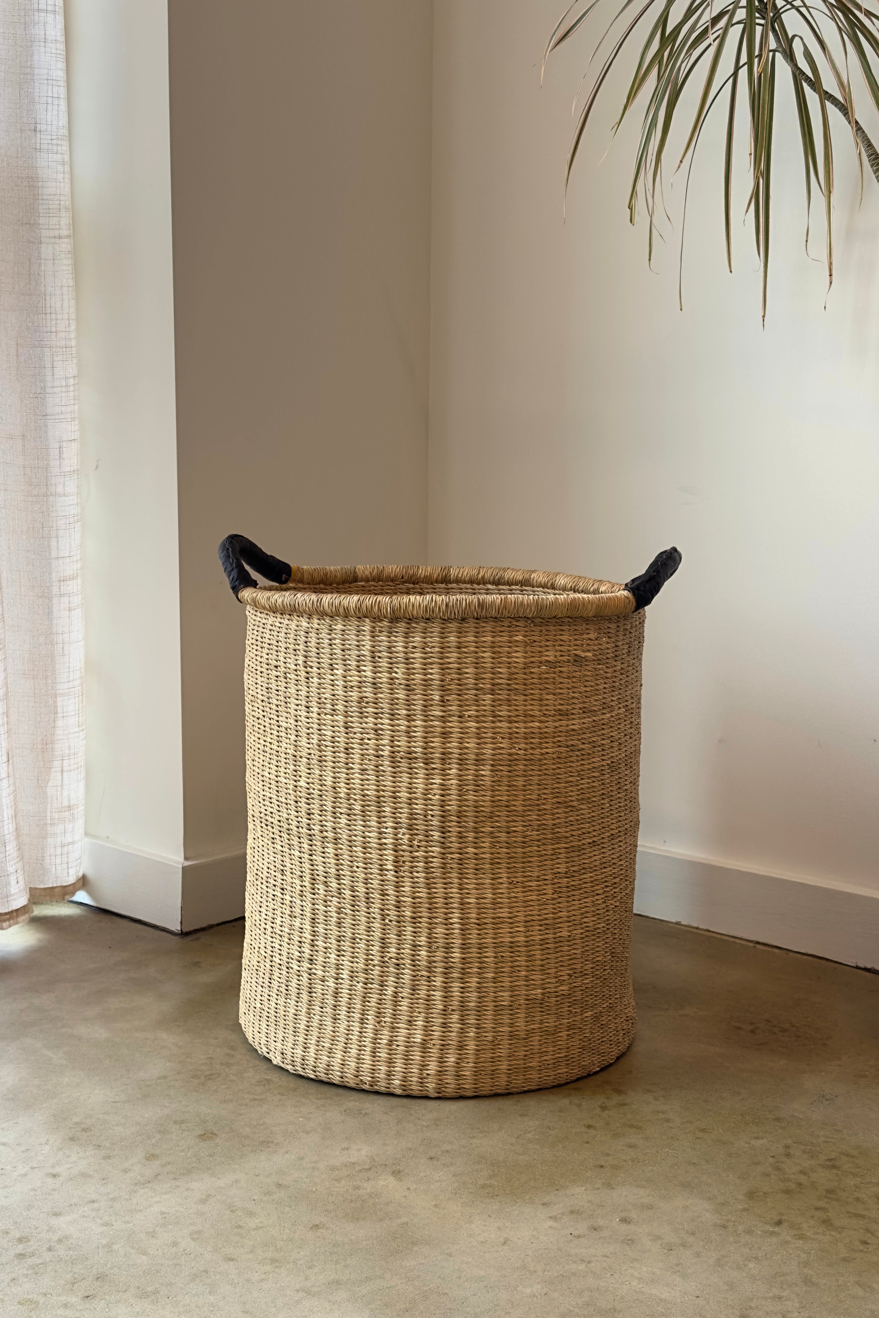 Handwoven African Floor Basket – Naturally Stylish Storage-2