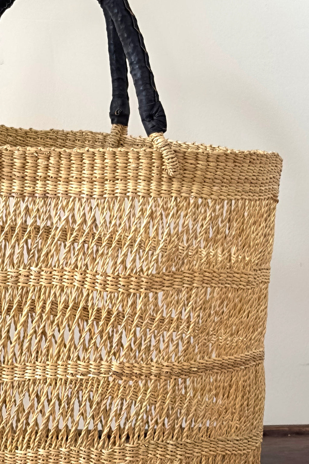 Handwoven African Market Tote Bag – Natural-1