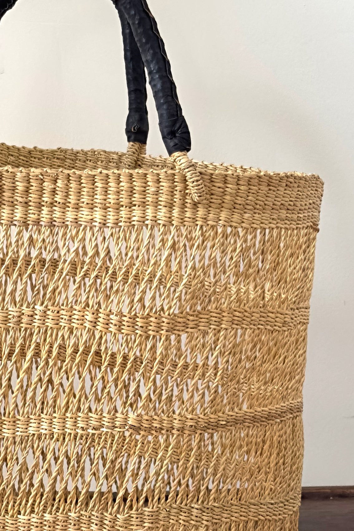 Handwoven African Market Tote Bag – Natural-1