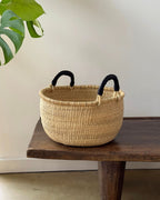 Handwoven African Catch-All Basket - Natural-0